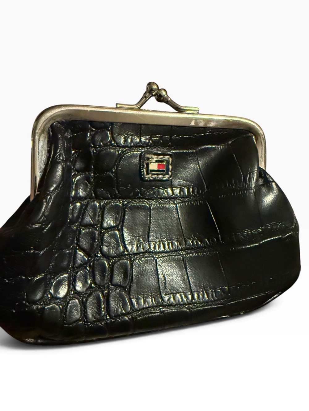 Tommy Hilfiger Vintage Black KissLock Coin Purse